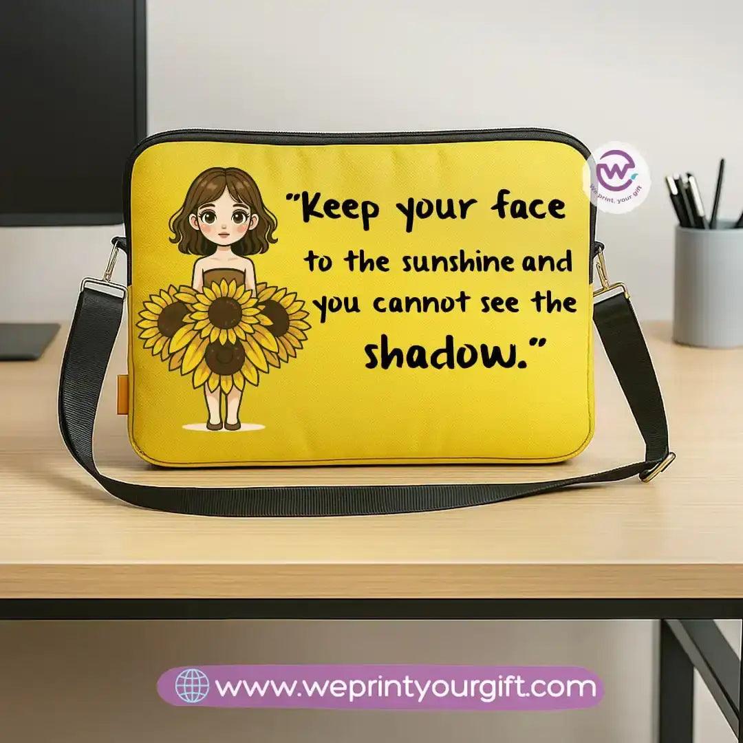 Fabric laptop sleeve- Sunflower - WE PRINT