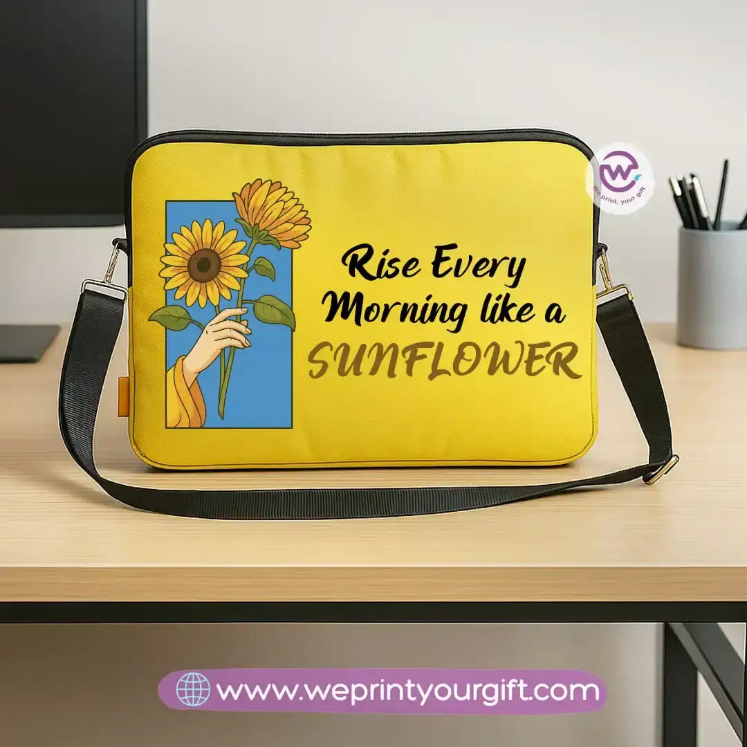 Fabric laptop sleeve- Sunflower - WE PRINT