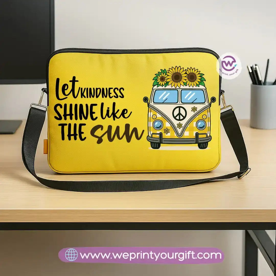 Fabric laptop sleeve- Sunflower - WE PRINT