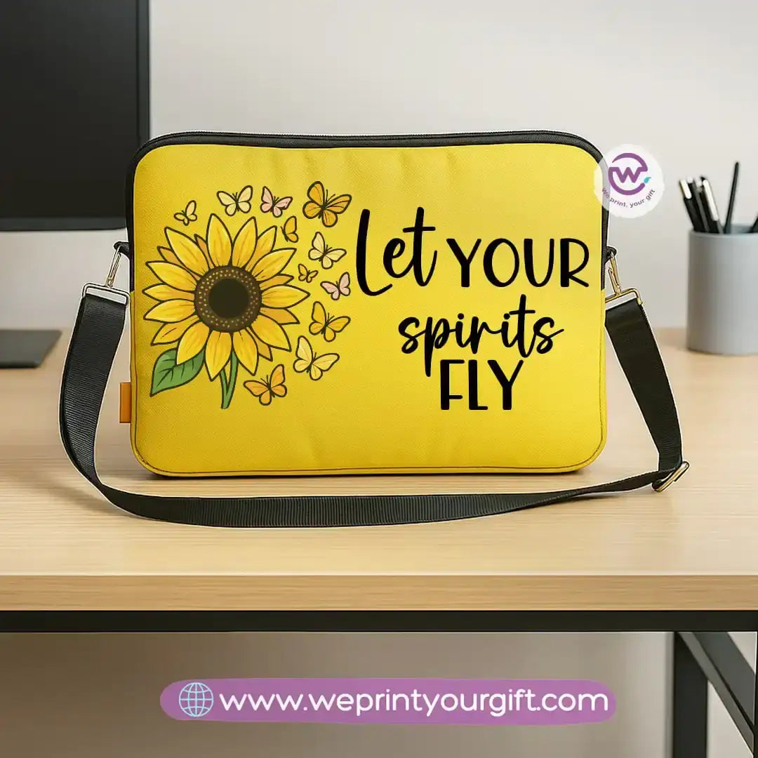 Fabric laptop sleeve- Sunflower - WE PRINT
