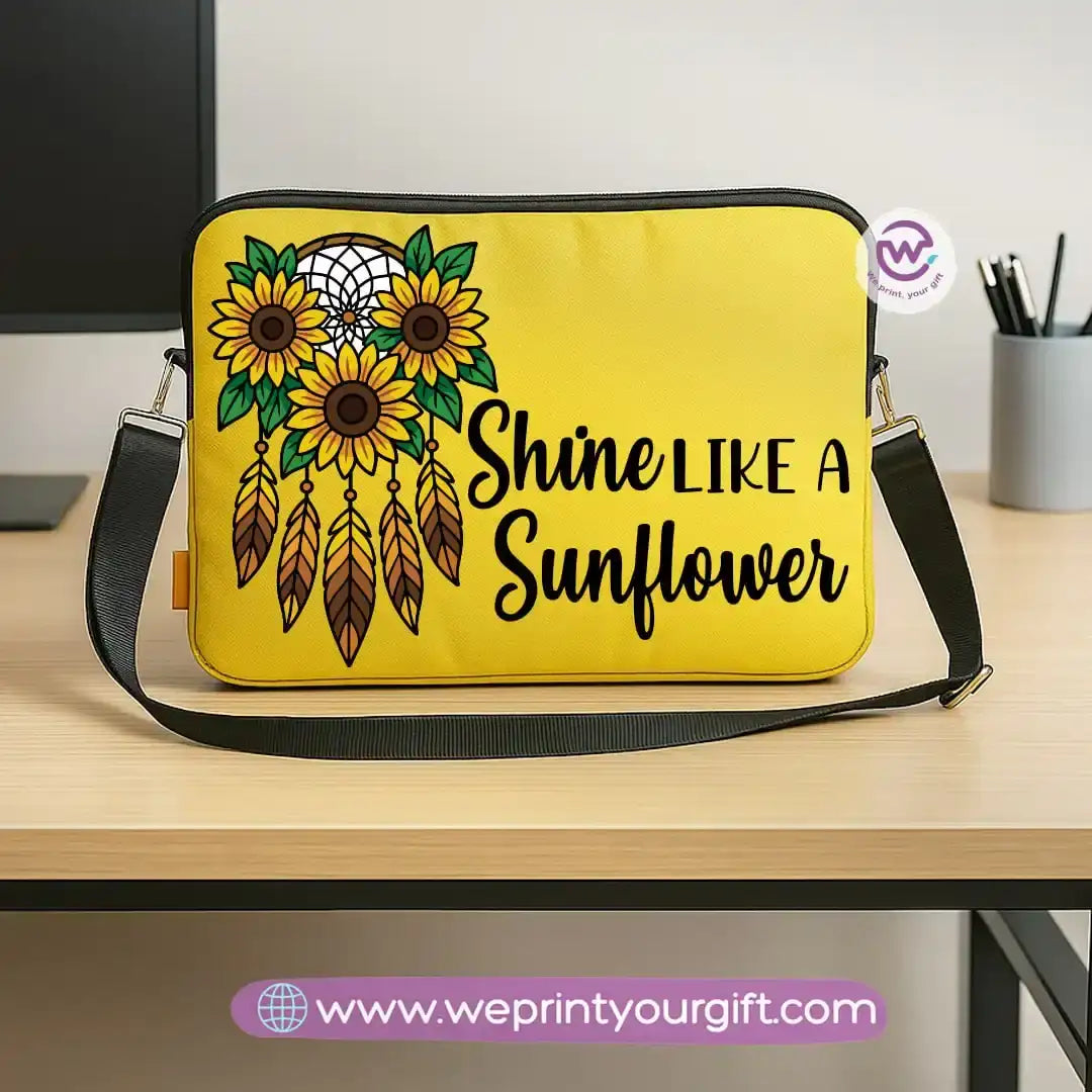 Fabric laptop sleeve- Sunflower - WE PRINT