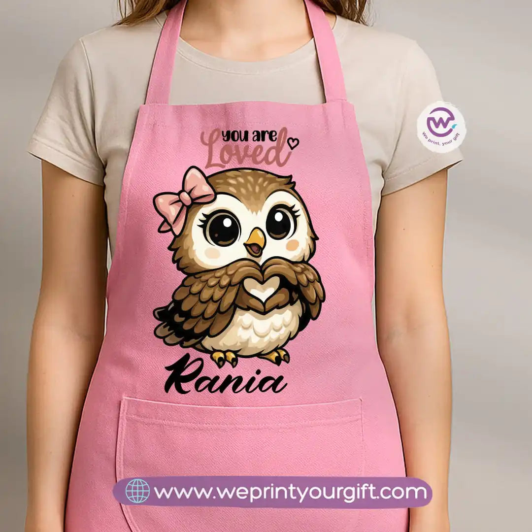 Personalized apron-Owl