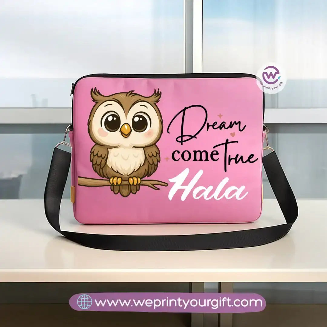 Fabric laptop sleeve-Owl- Names - WE PRINT