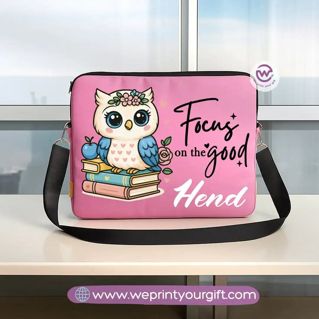 Fabric laptop sleeve-Owl- Names