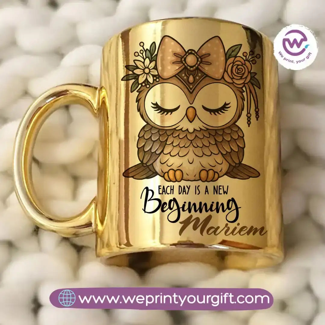 Mirror ceramic mug- Owl - WE PRINT