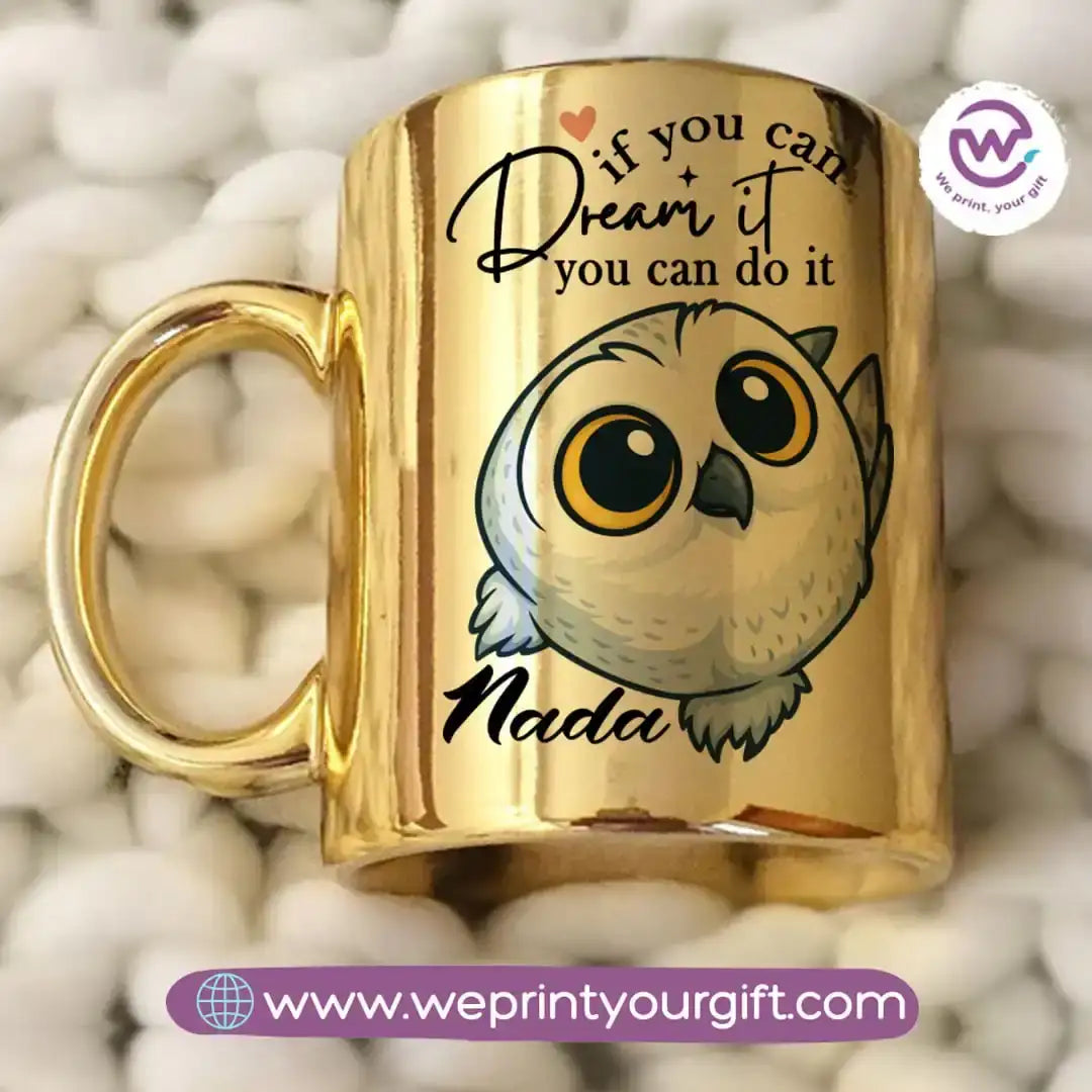 Mirror ceramic mug- Owl - WE PRINT