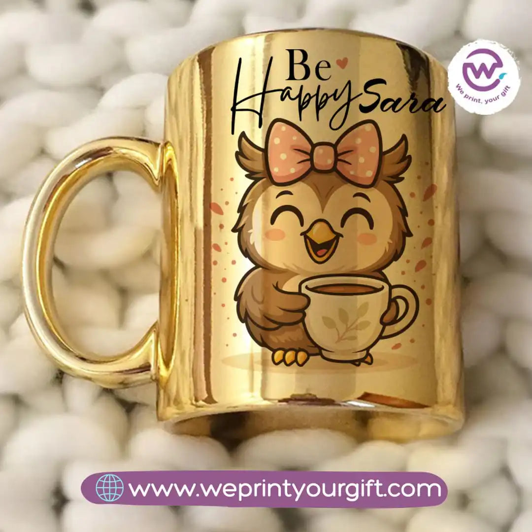 Mirror ceramic mug- Owl