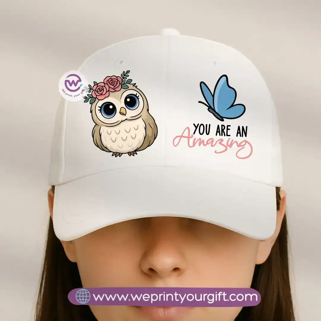 Personalized summer cap- Owl - WE PRINT