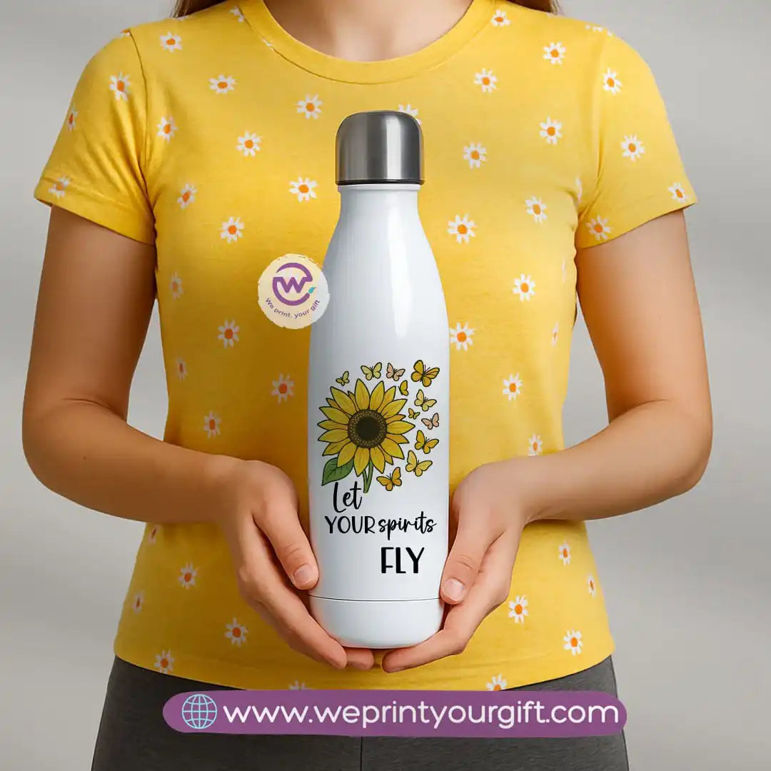 Custom thermal bottle- Sunflower
