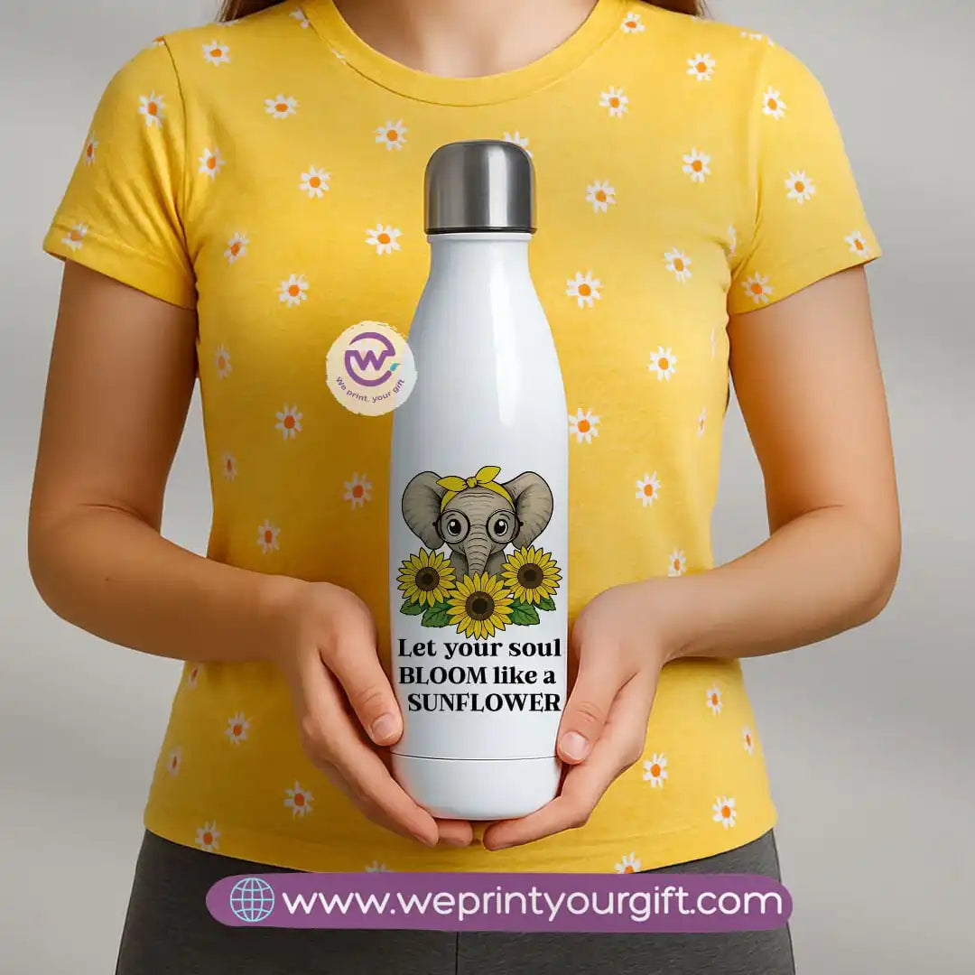 Custom thermal bottle- Sunflower