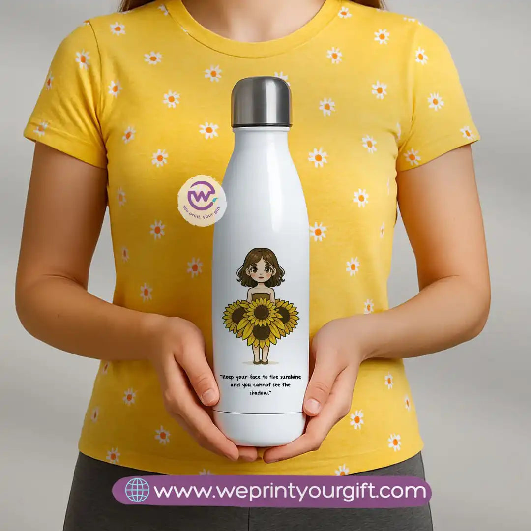 Custom thermal bottle- Sunflower