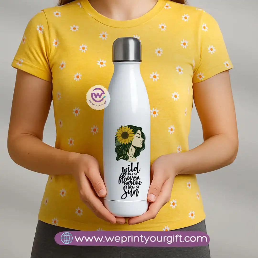 Custom thermal bottle- Sunflower