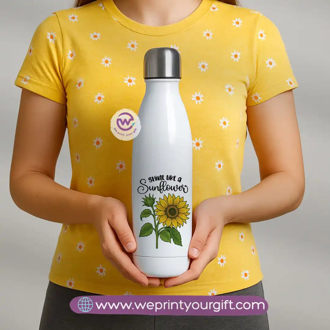 Custom thermal bottle- Sunflower