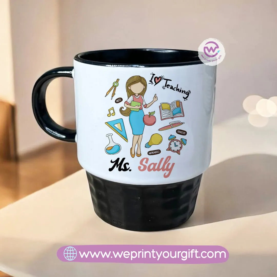 Personalized Mug- Ribbed mug- Teachers designs