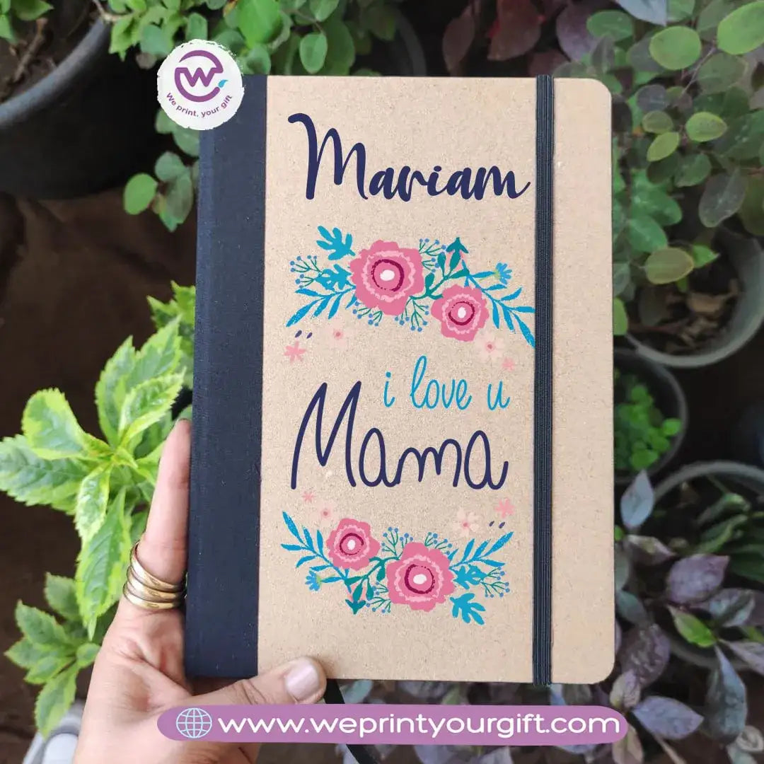 Custom Notebook-Elastic band notebook- Mom designs - WE PRINT