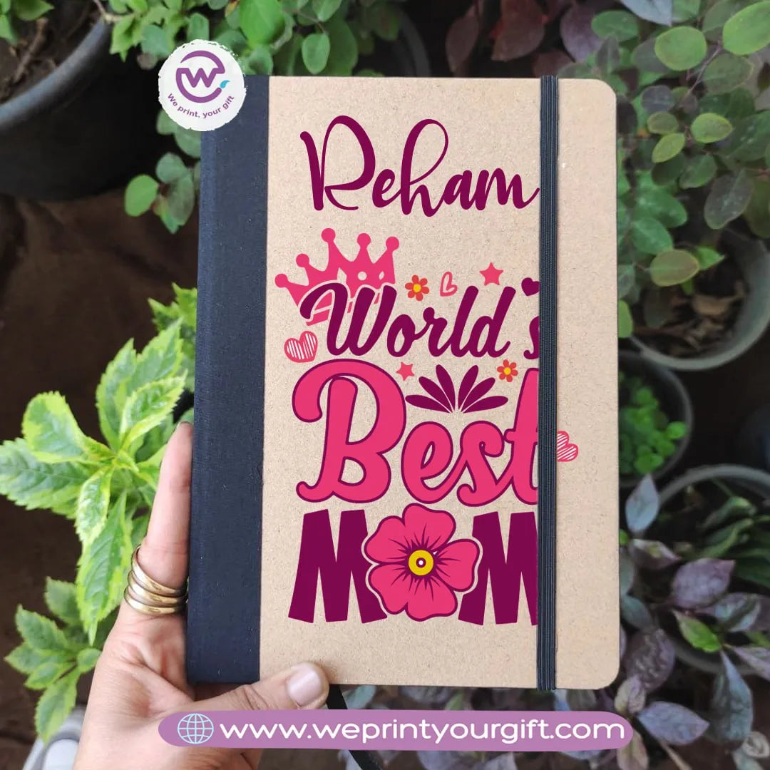 Custom Notebook-Elastic band notebook- Mom designs