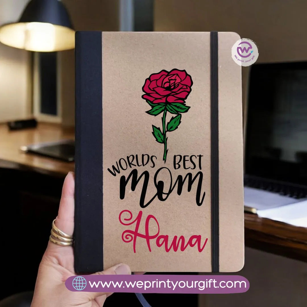 Custom Notebook- Rubber notebook -Mom