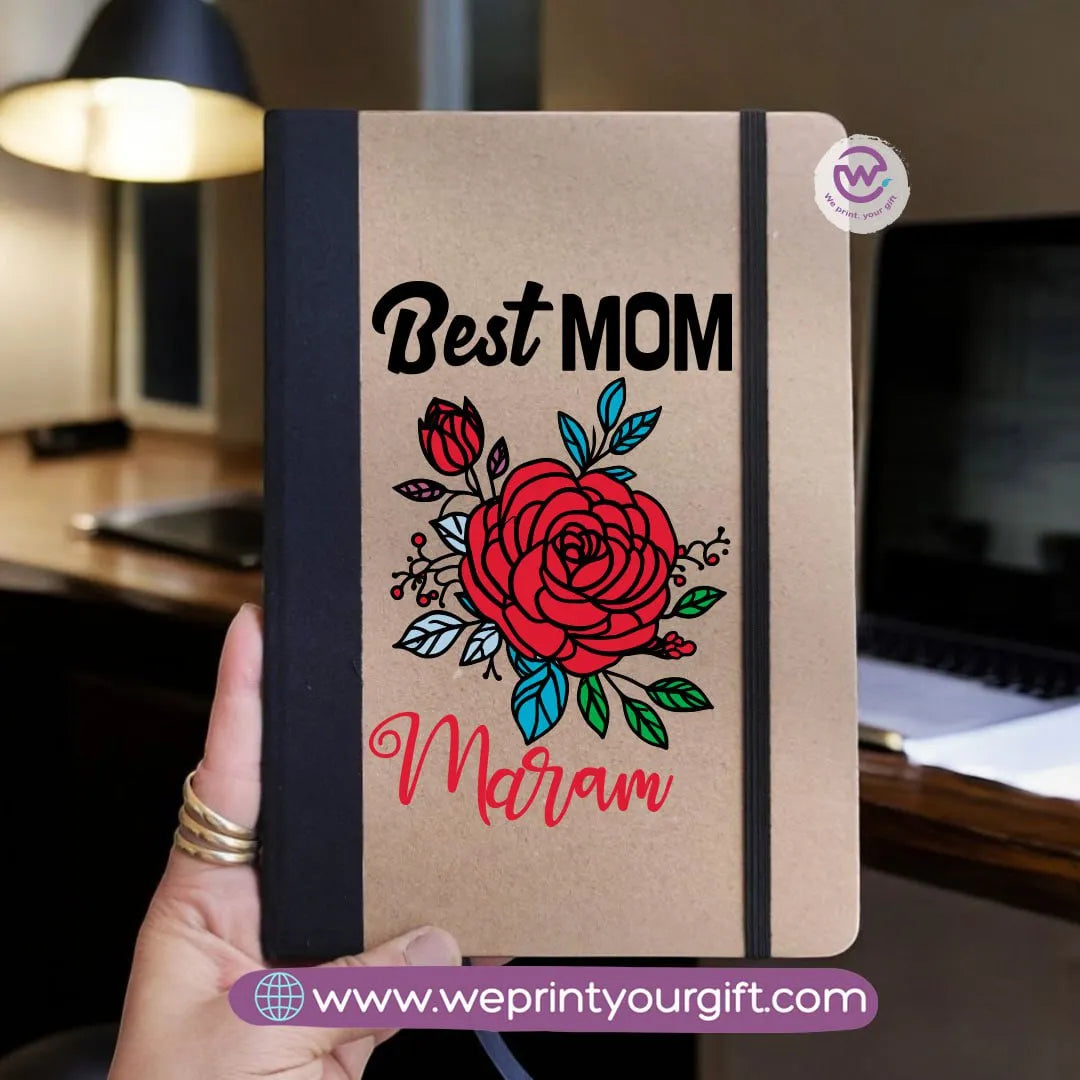 Custom Notebook- Rubber notebook -Mom
