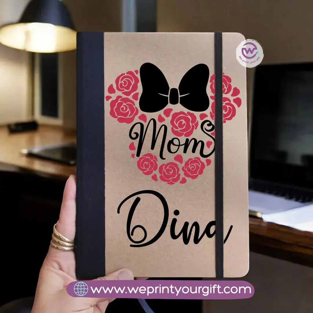Custom Notebook- Rubber notebook -Mom - WE PRINT