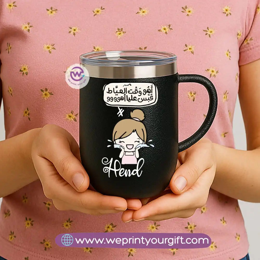 Thermal mug with acrylic lid- Comics