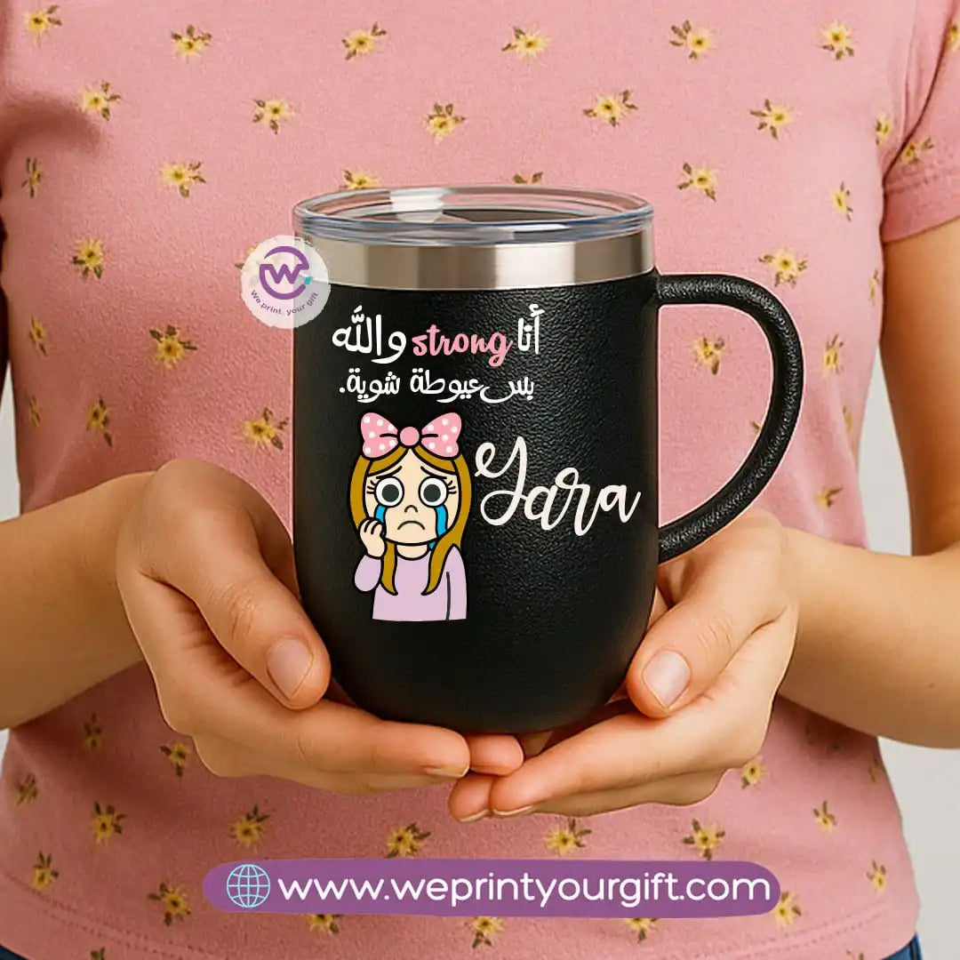 Thermal mug with acrylic lid- Comics