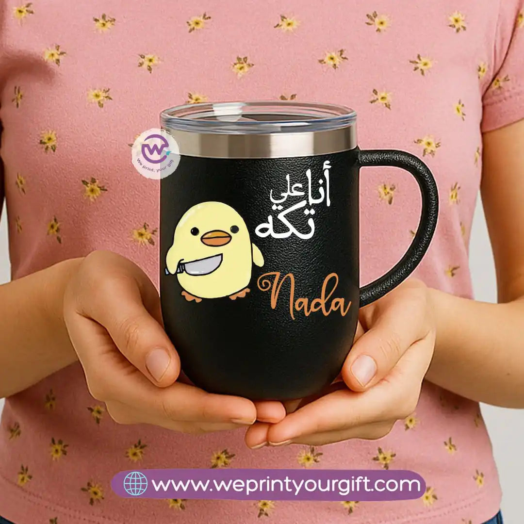 Thermal mug with acrylic lid- Comics