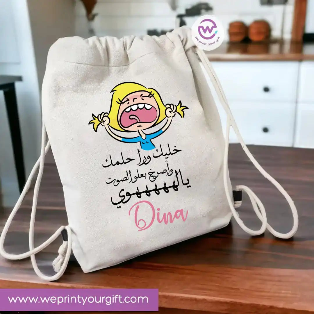 Custom bag-Drawstring bag- Comic