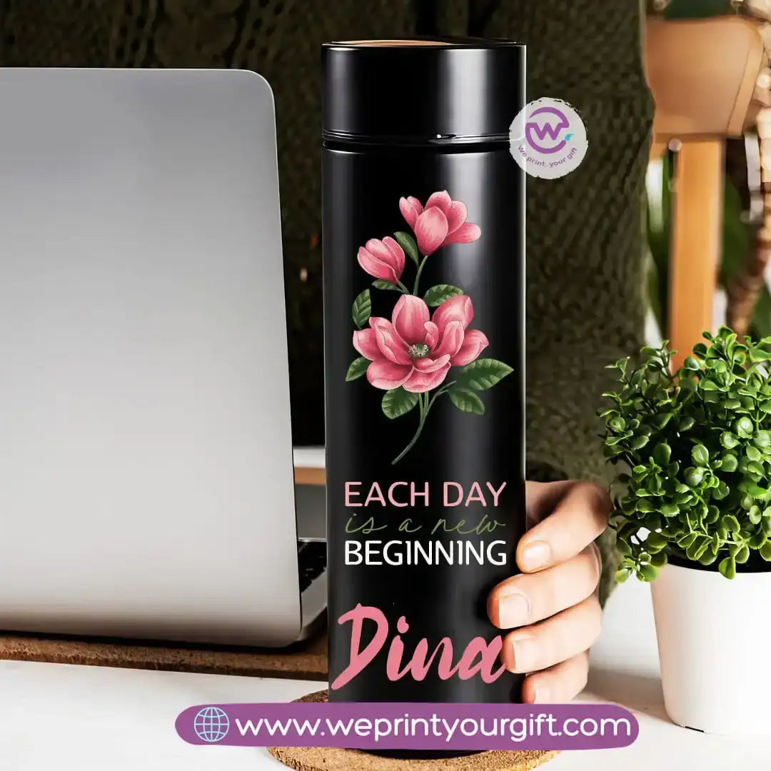 Insulated Thermal Mug- Floral - WE PRINT