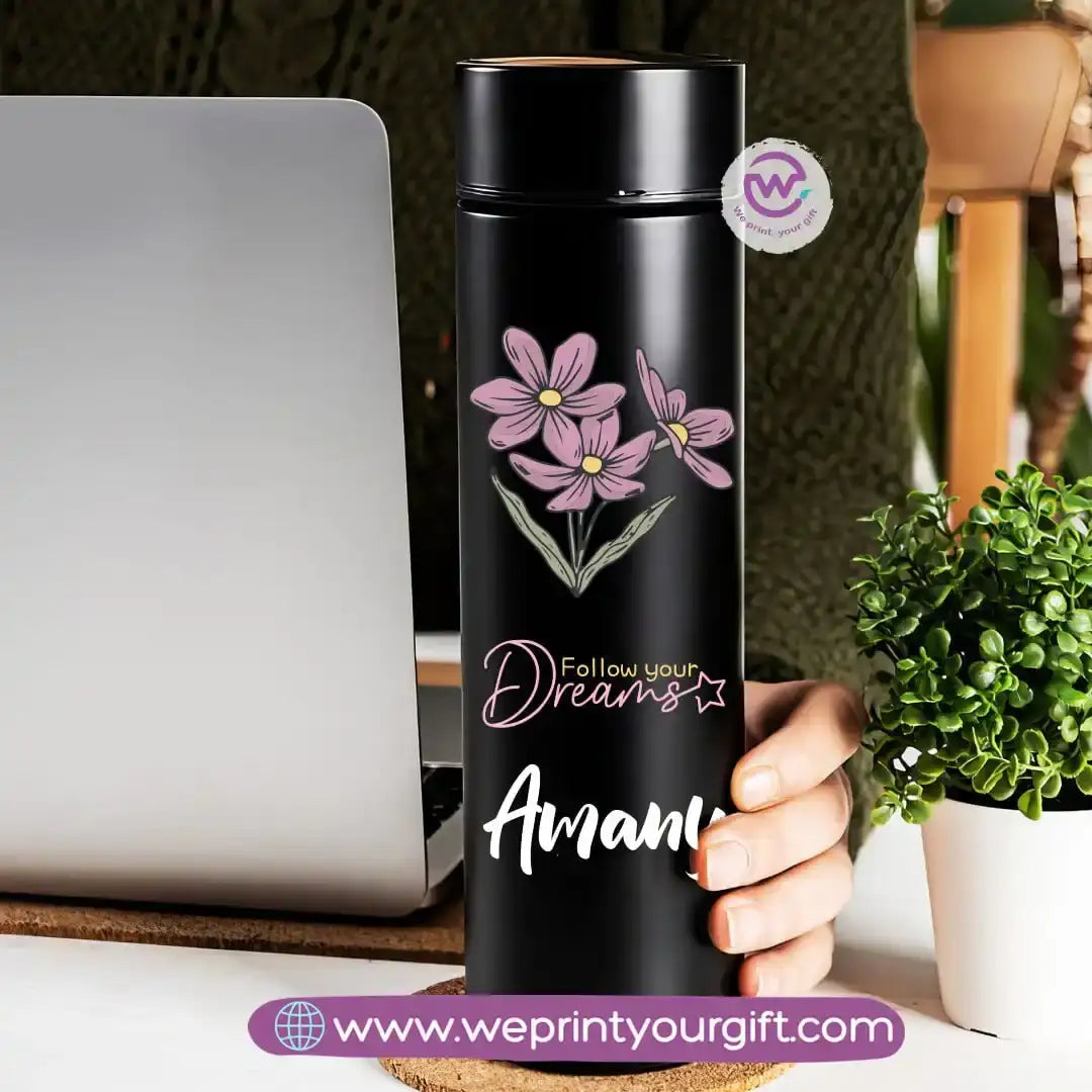 Insulated Thermal Mug- Floral - WE PRINT