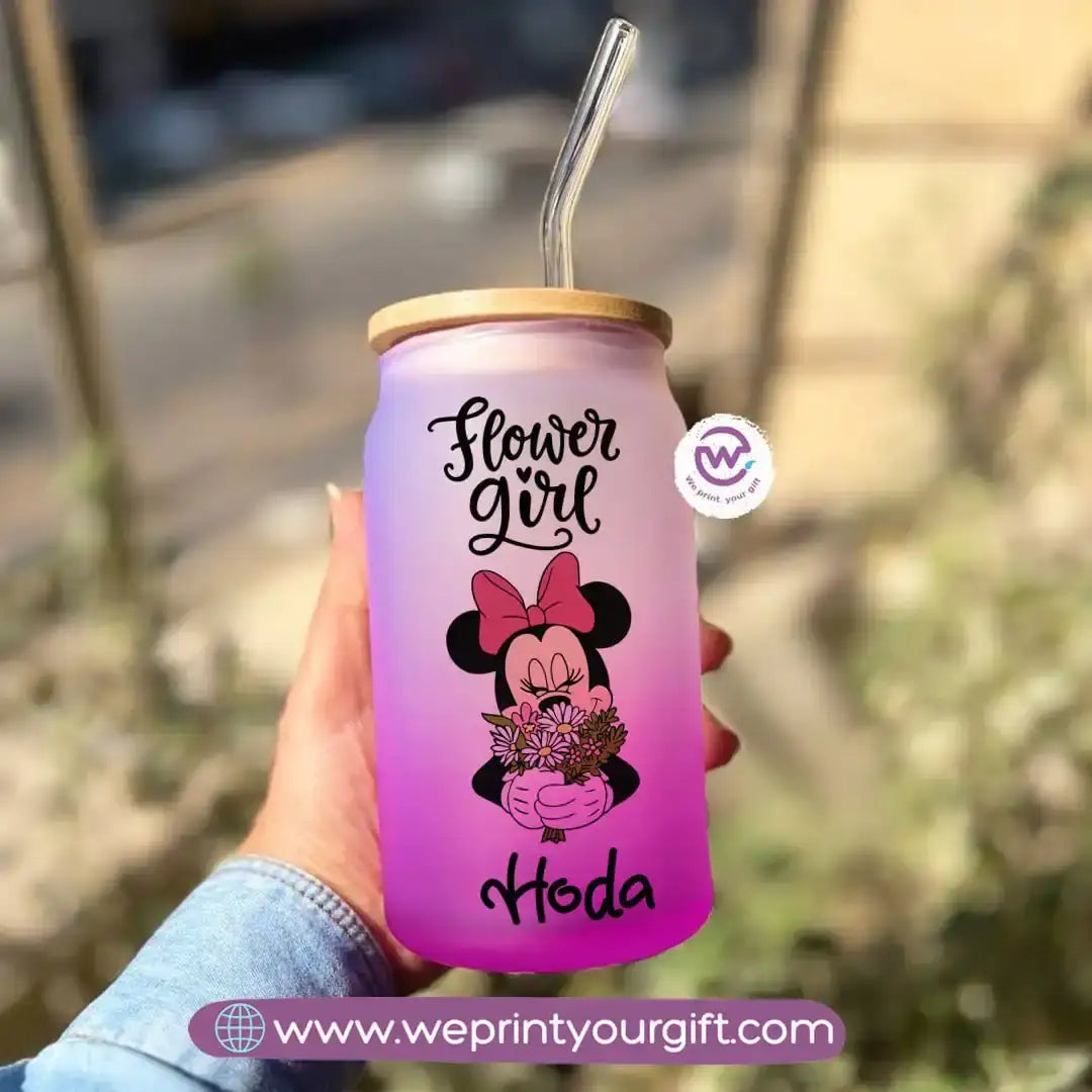 Frosted mug with straw- Disney - WE PRINT