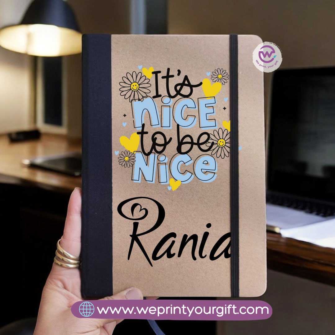 Personalized Notebook- Rubber notebook- Motivation