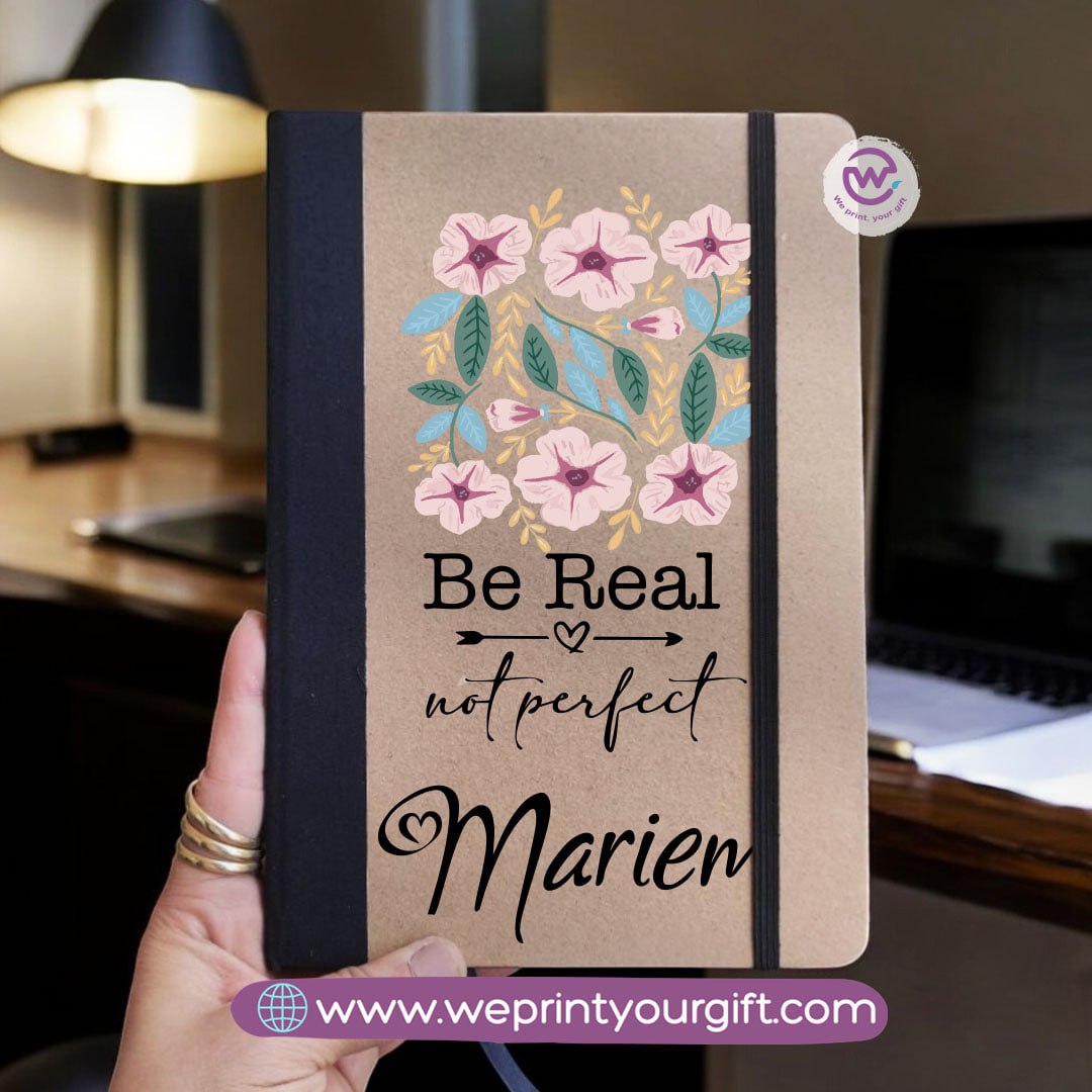 Personalized Notebook- Rubber notebook- Motivation - WE PRINT