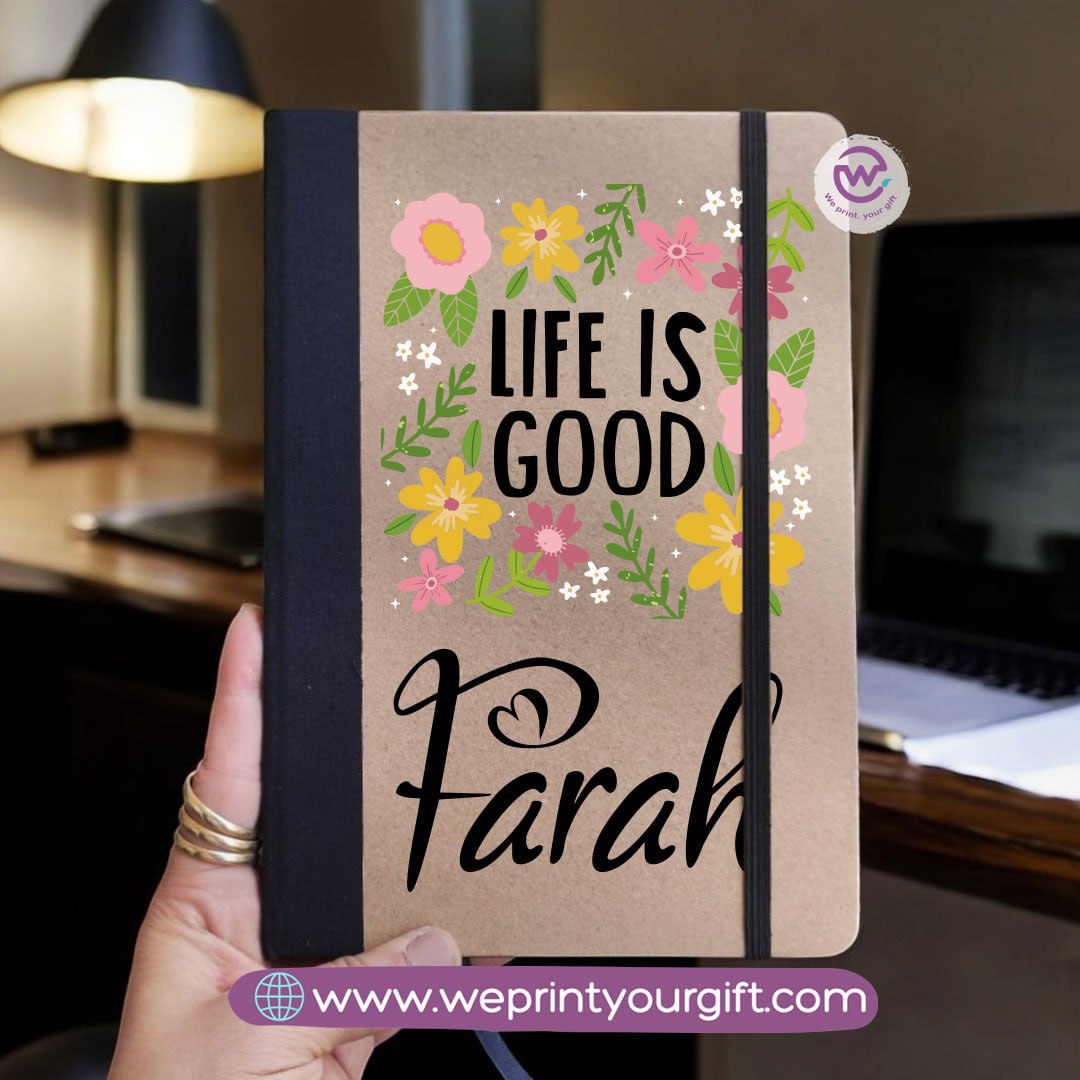 Personalized Notebook- Rubber notebook- Motivation - WE PRINT