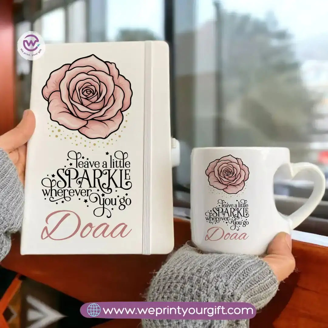 Motivation Set ( Heart handle mug +Notebook) - WE PRINT