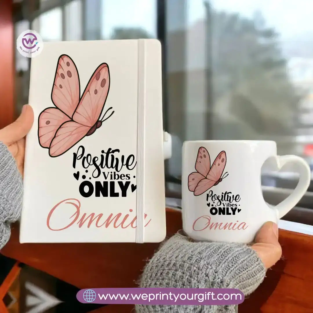 Motivation Set ( Heart handle mug +Notebook) - WE PRINT