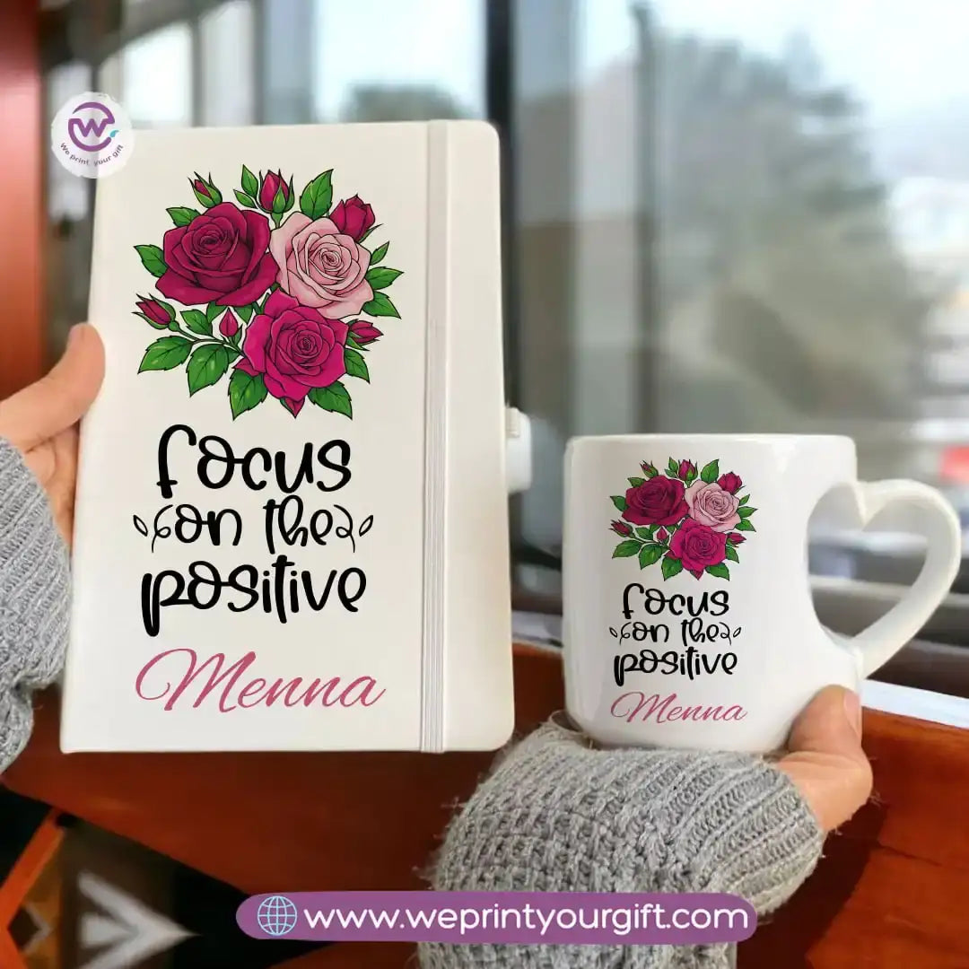 Motivation Set ( Heart handle mug +Notebook) - WE PRINT