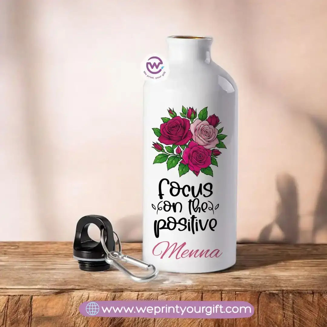 Aluminum Water Flask- Motivation- Names - WE PRINT