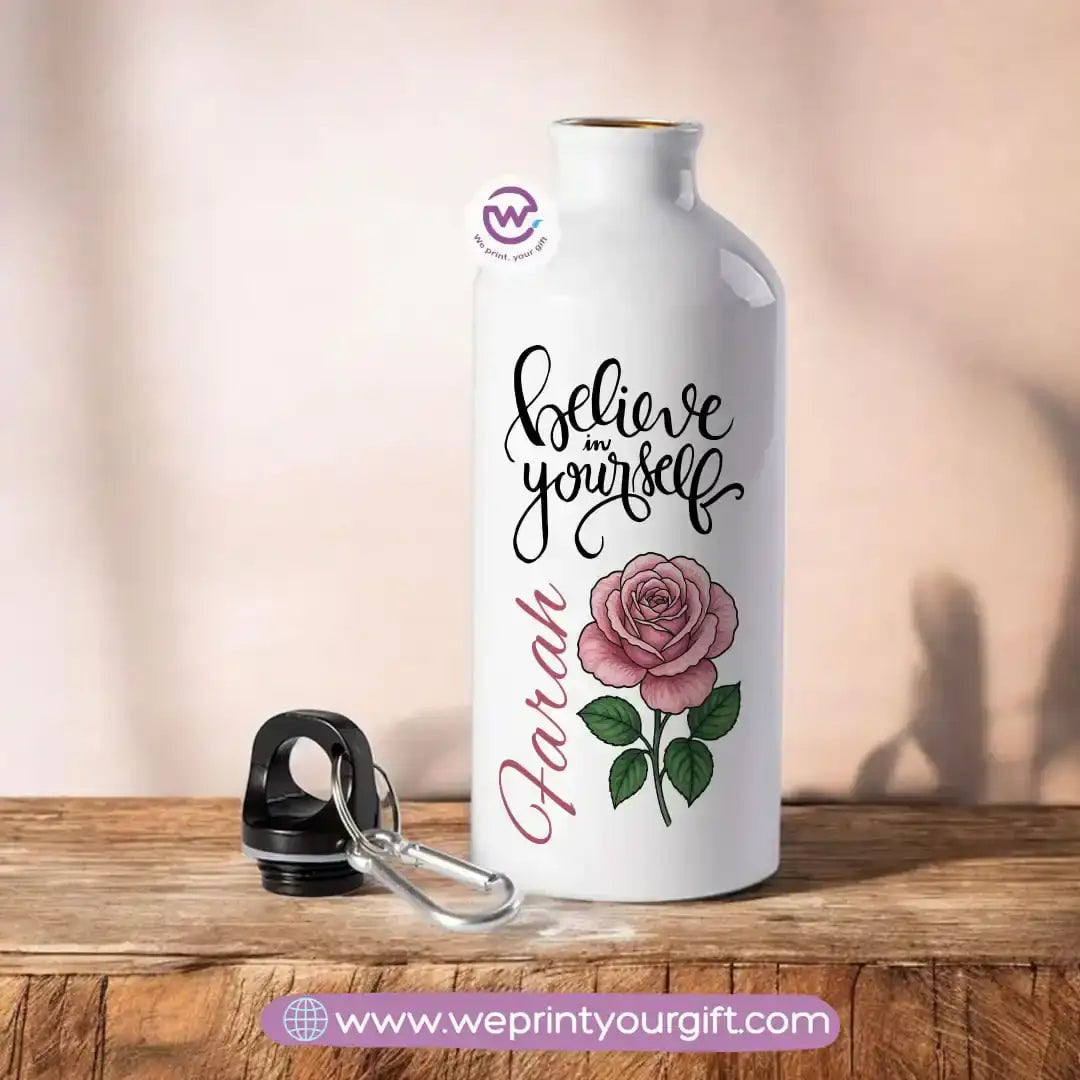 Aluminum Water Flask- Motivation- Names - WE PRINT