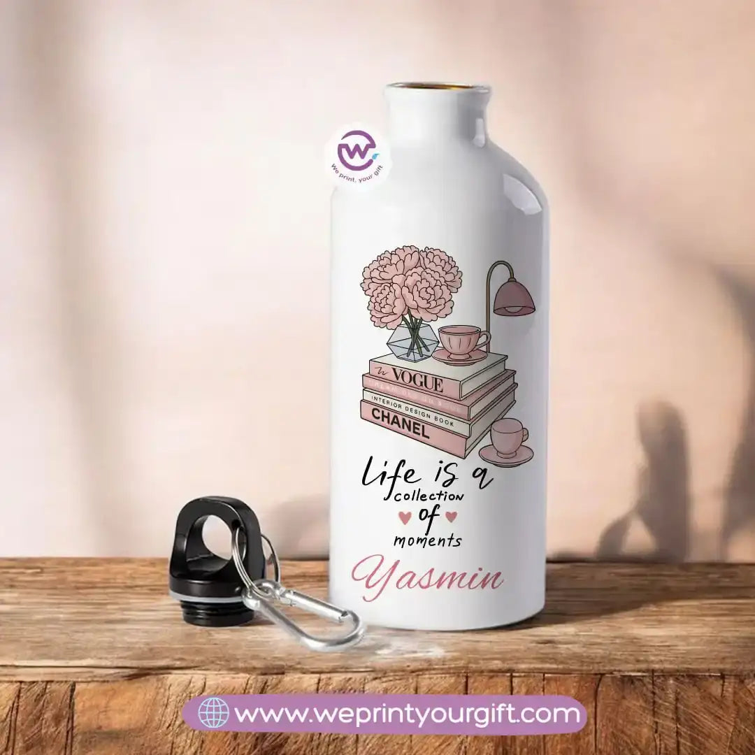 Aluminum Water Flask- Motivation- Names - WE PRINT