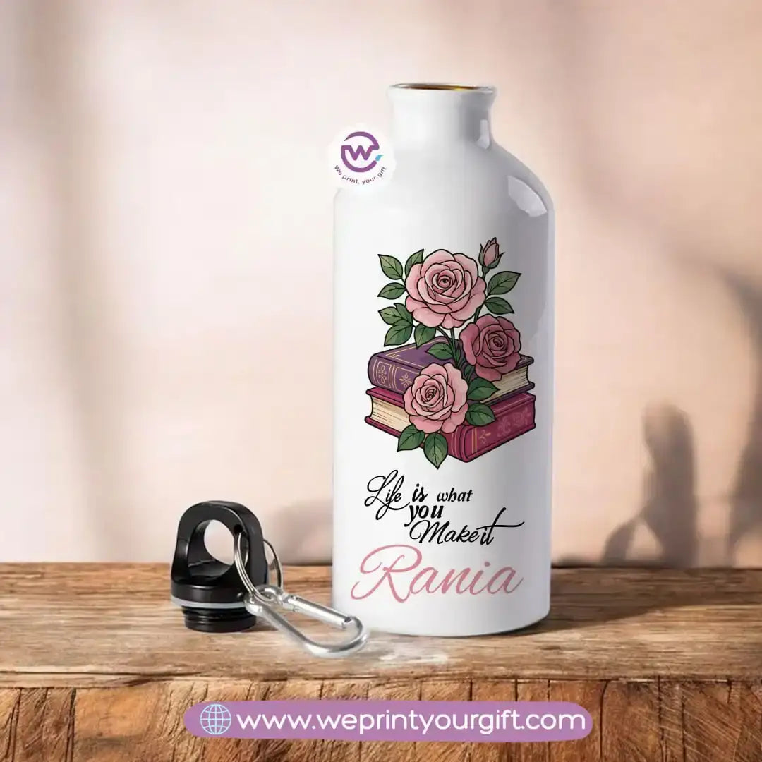 Aluminum Water Flask- Motivation- Names - WE PRINT