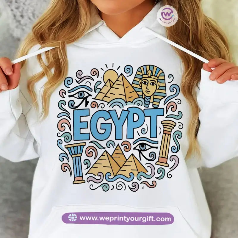 Pharaonic Egyptian Hoodie – Cotton Melton Unisex - WE PRINT