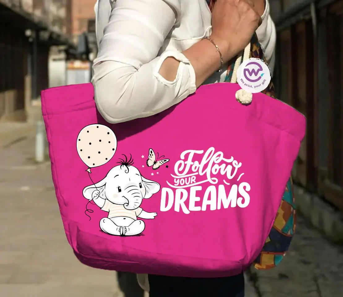 Beach bag for women- Elephant - WE PRINT