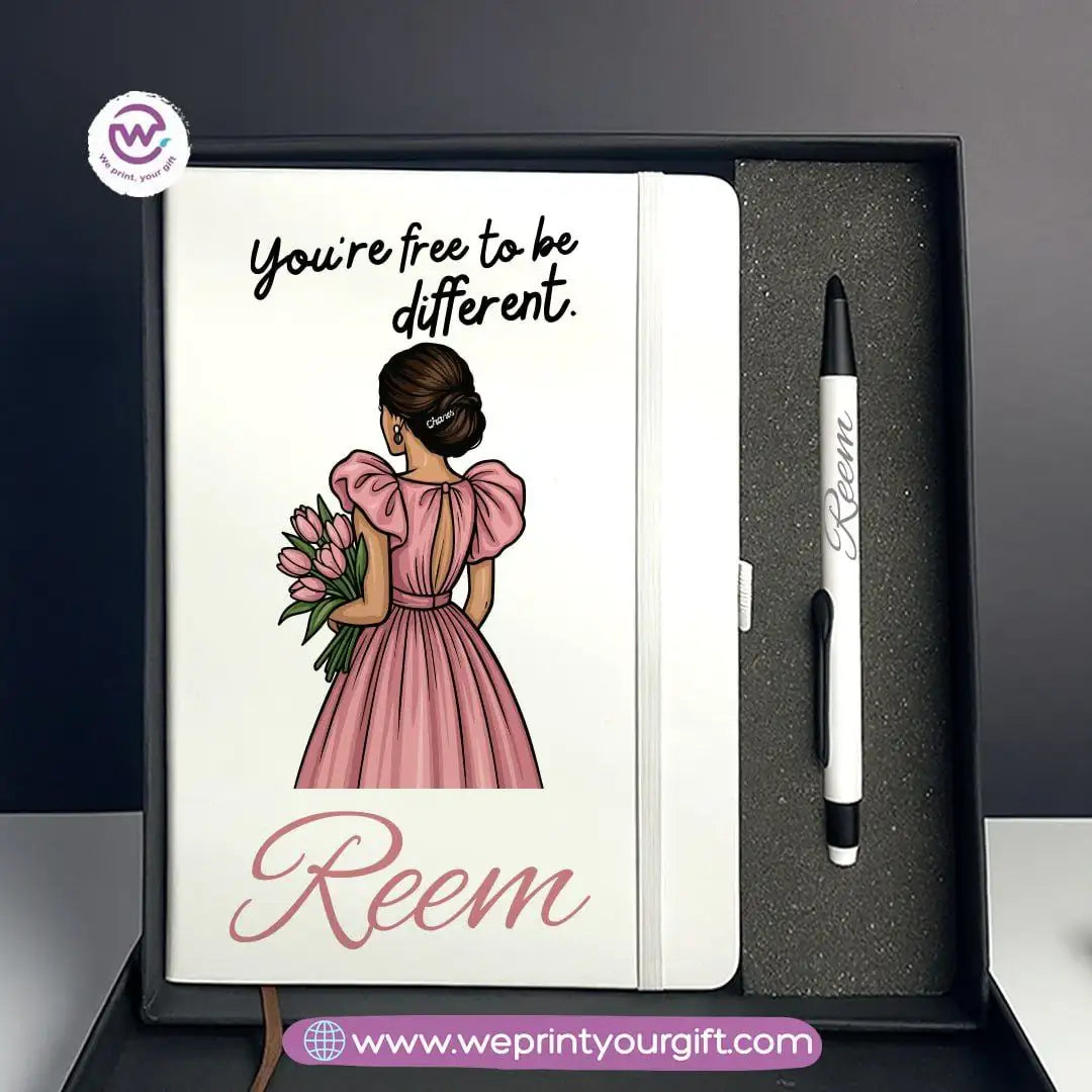 Digital Art Motivational Gift Box โ Personalized Notebook & Engraved Pen - WE PRINT