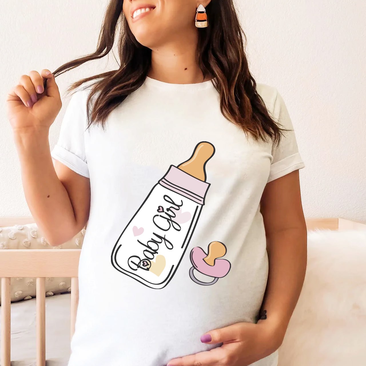 Custom T-shirt for pregnant women