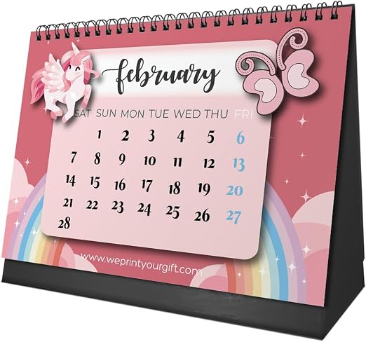Unicorn Daydreams 2027 Desk Calendar – Rainbows & Little Inspirations
