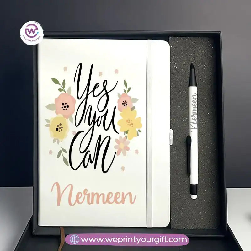 Inspiring Personalized Gift Box with Custom Notebook & Metal Pen - WE PRINT