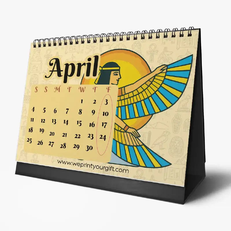 Egyptian Pharaonic Desk Calendar 2026 - WE PRINT