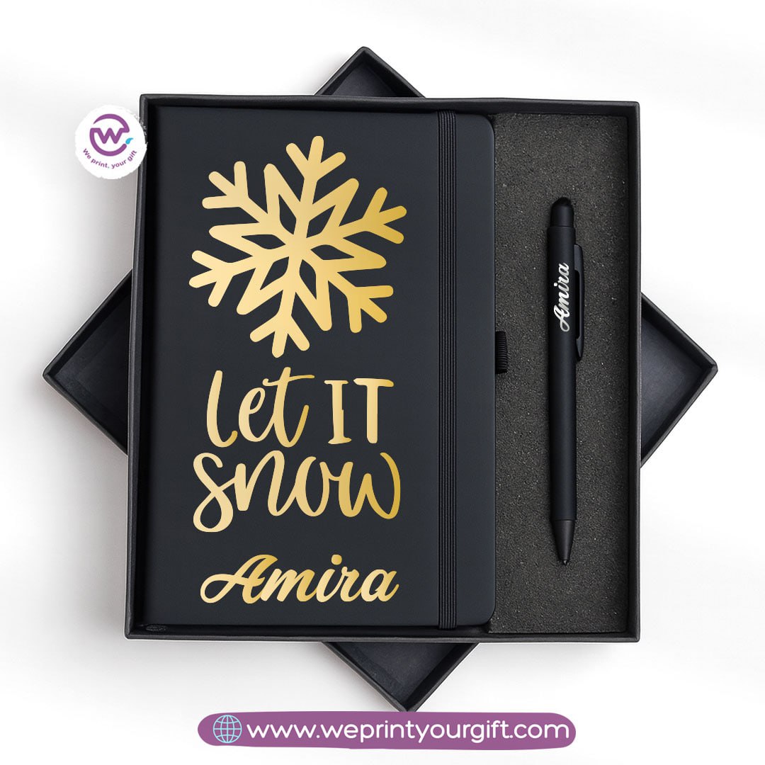 Christmas Special – Personalized Notebook & Engraved Pen Gift Box - WE PRINT