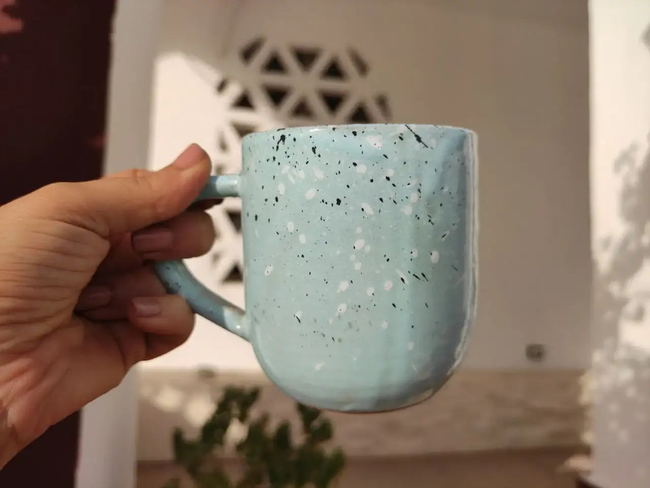 Baby Blue Pottery Mug- 300 ml - Customization Options - WE PRINT