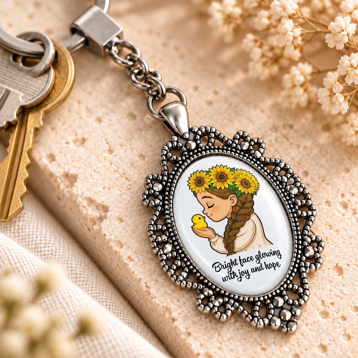 Glass Dome Metal Keychain | 4 Unique Shapes - Customization Options